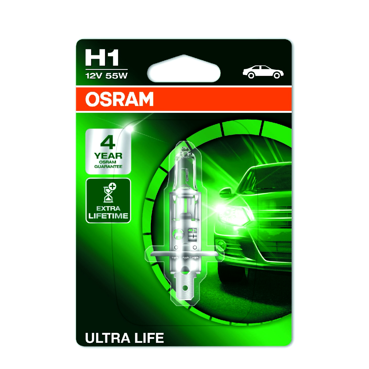 Лампа галогенна Ultra Life 55W H1 OSRAM
