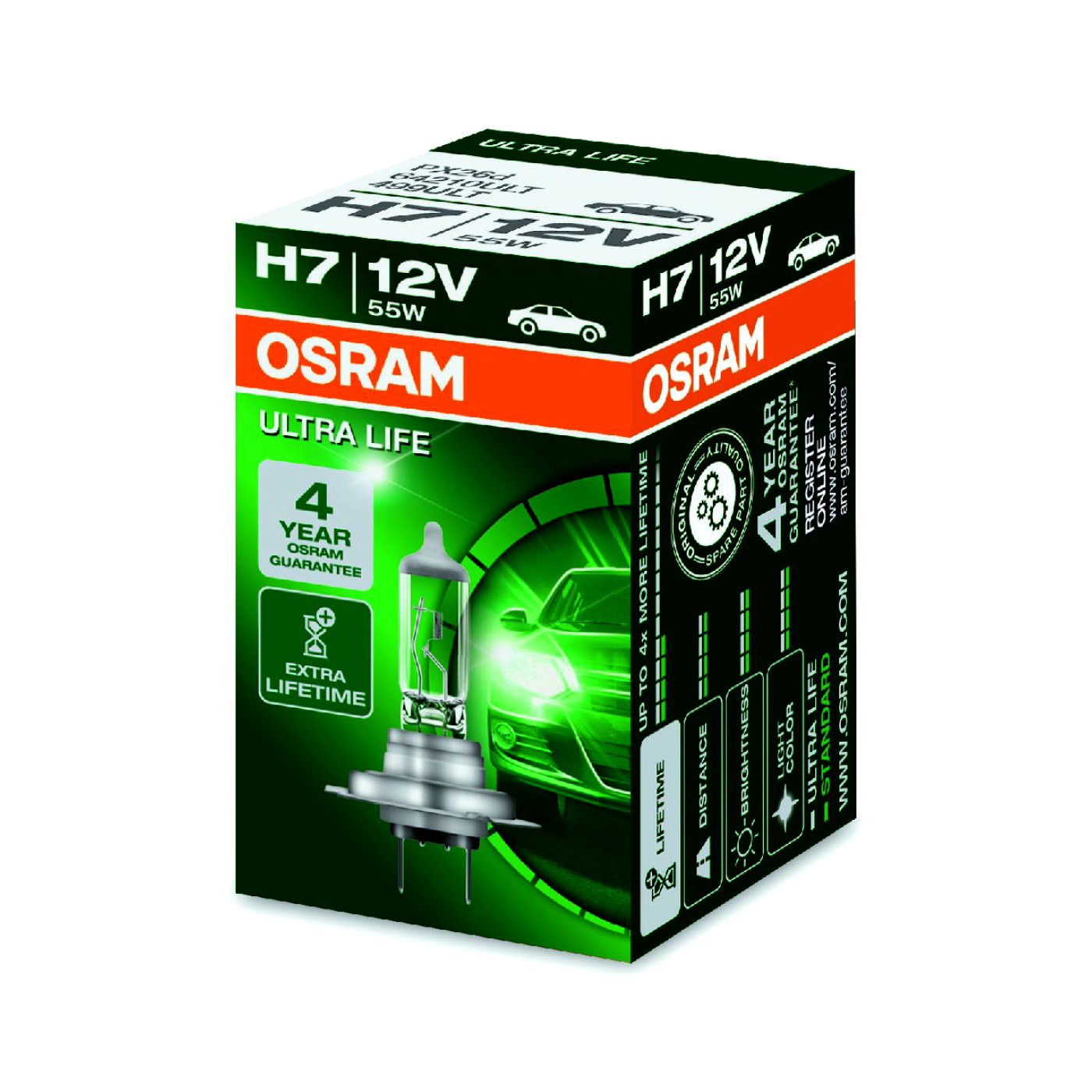 Лампа галогенна Ultra Life 55W H7 OSRAM